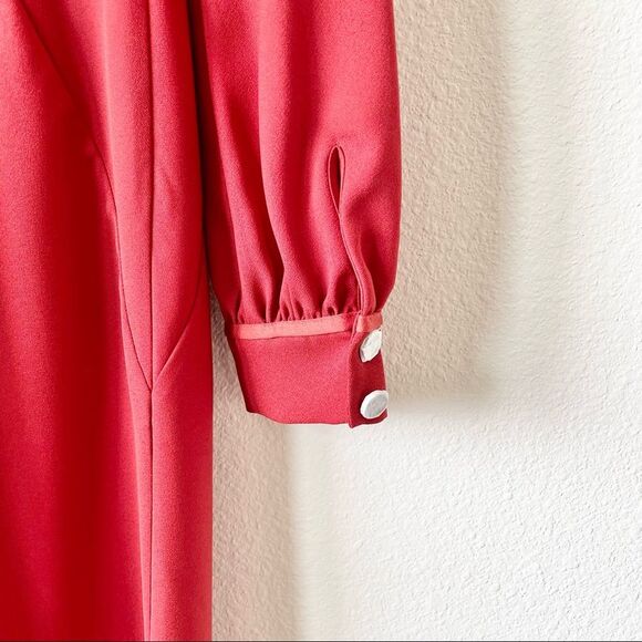 NWOT Coach Bow Neck Dress in Red Size 2 Victorian - Picture 8 of 12